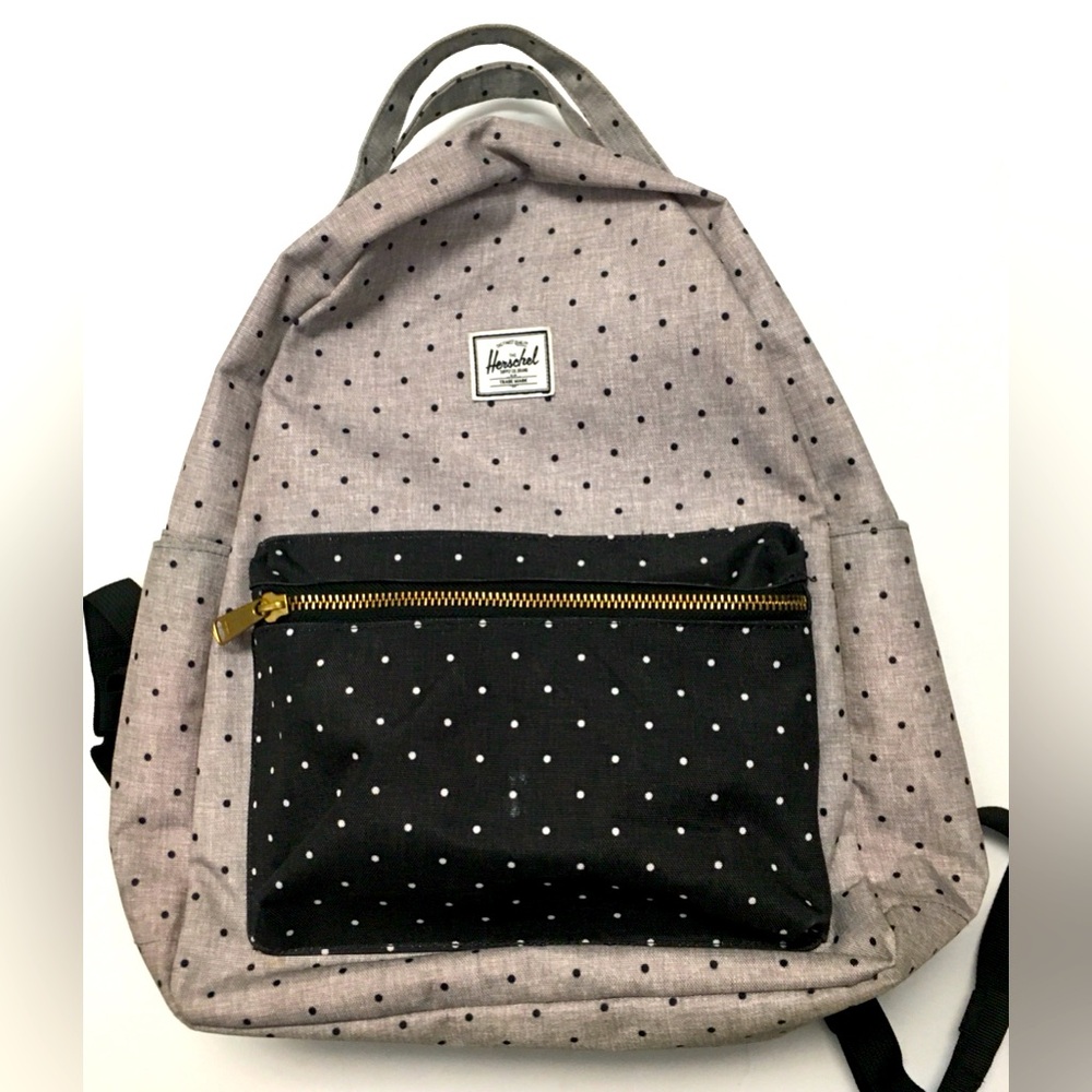 Herschel Polka Dot Canvas Backpack Black Gray